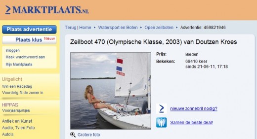 Zeilboot Doutzen Kroes verkocht