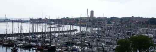 Volle haven van Terschelling