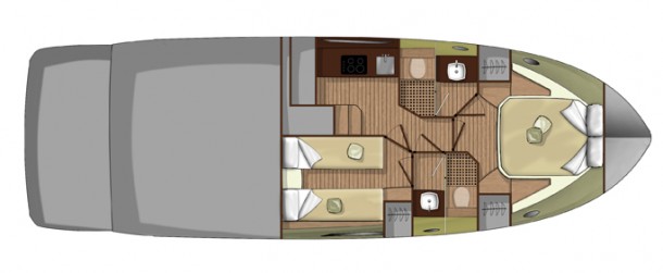 Sessa Marine 40 feet cabins layout