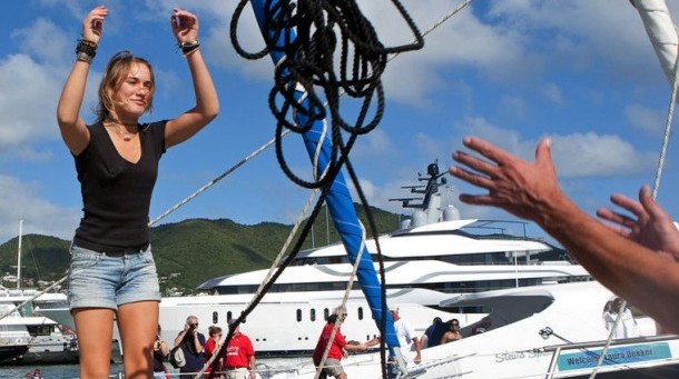 Feadship Tango en Laura Dekker op Sint Maarten