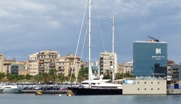 Perini Navi super sailing yacht in Barcelona