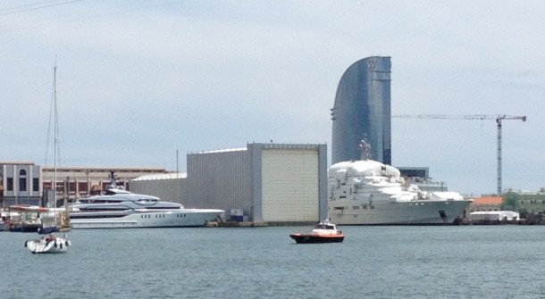 Feadship Tango and Roman Abramovich Eclipse in Barcelona